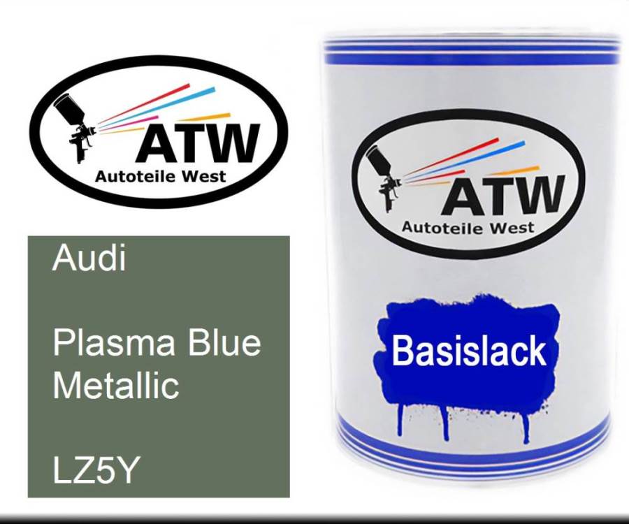 Audi, Plasma Blue Metallic, LZ5Y: 500ml Lackdose, von ATW Autoteile West.